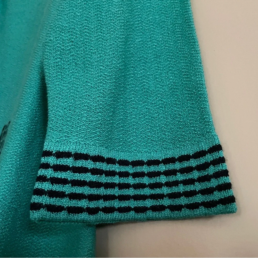 Vintage San Remo Green Cardigan Sweater Jacket Medium Rockabilly Retro